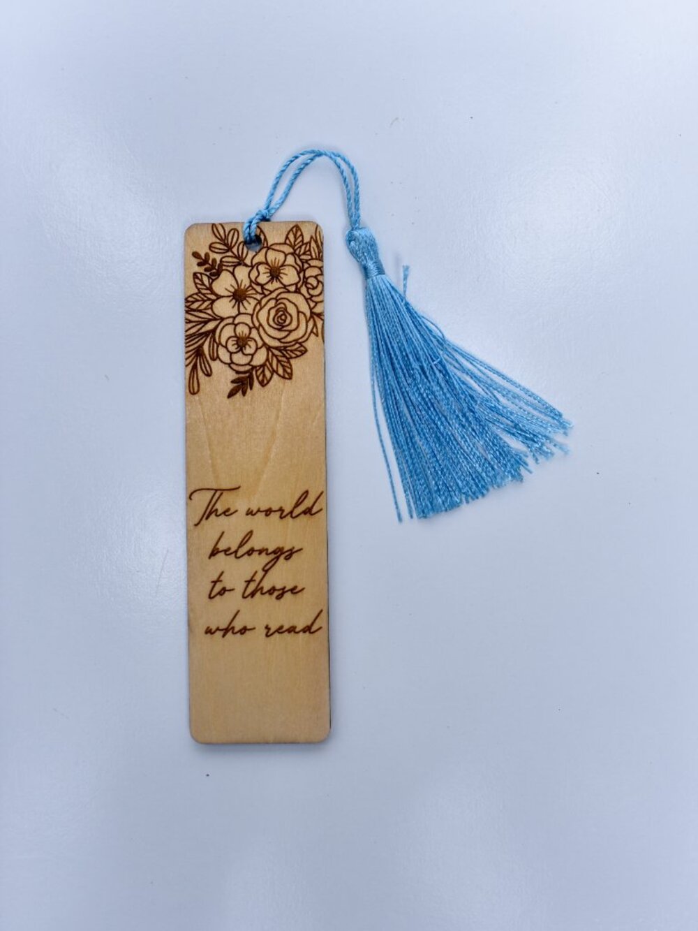 Handmade Wooden Bookmarks Floral Quote Smut Reader Paddle Charms Tassel